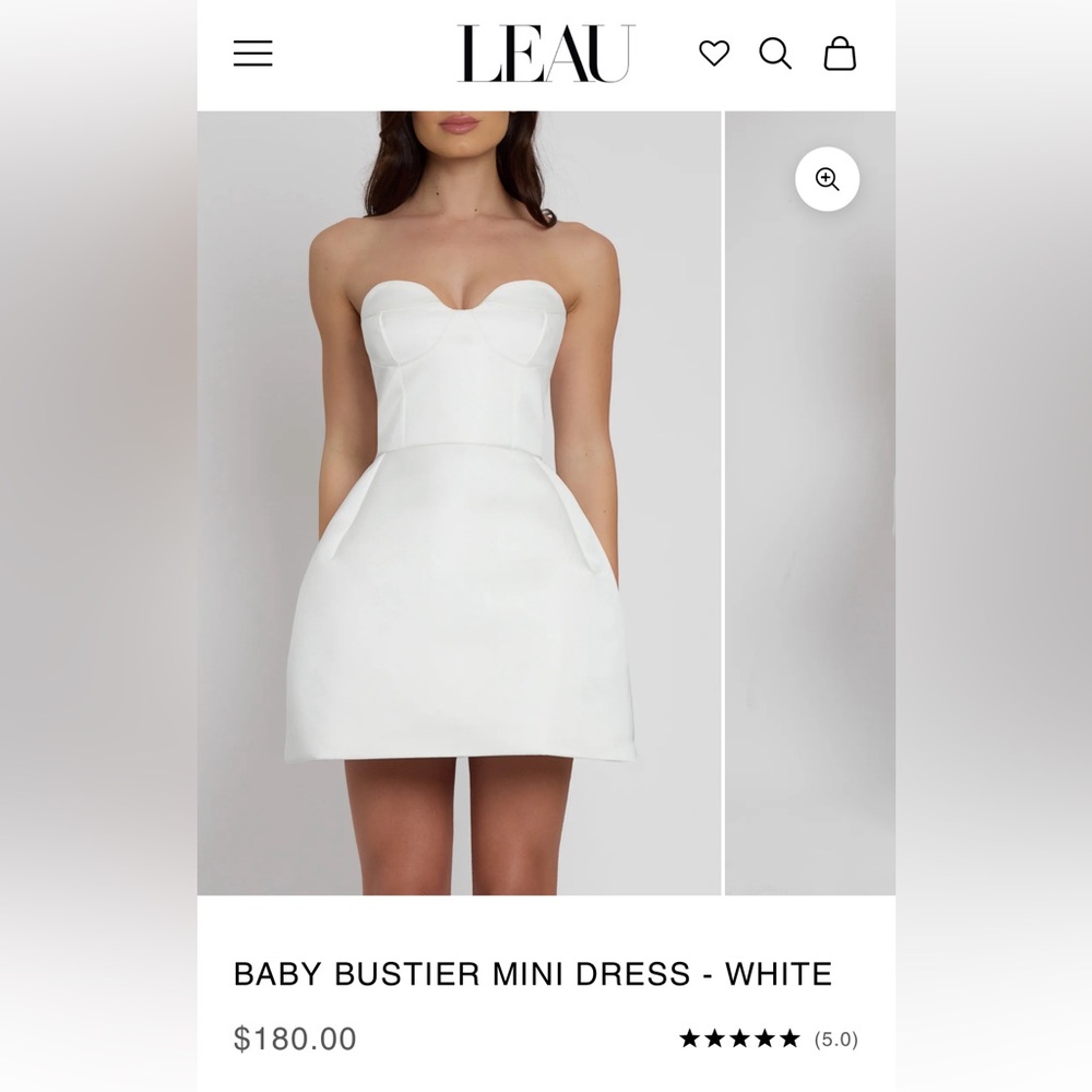 White baby bustier dress